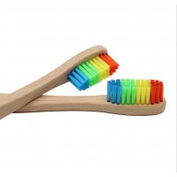 Color Nylon Bristle Bamboo Toothbrush